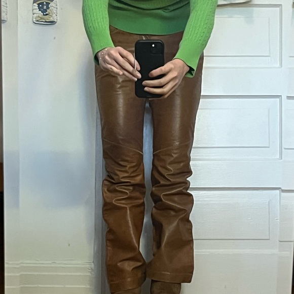 Gap leather bootcut pants - Picture 2 of 5